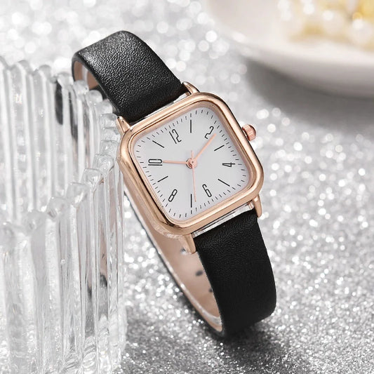 Relógio Feminino Pulseira de Couro Minimal Vanny