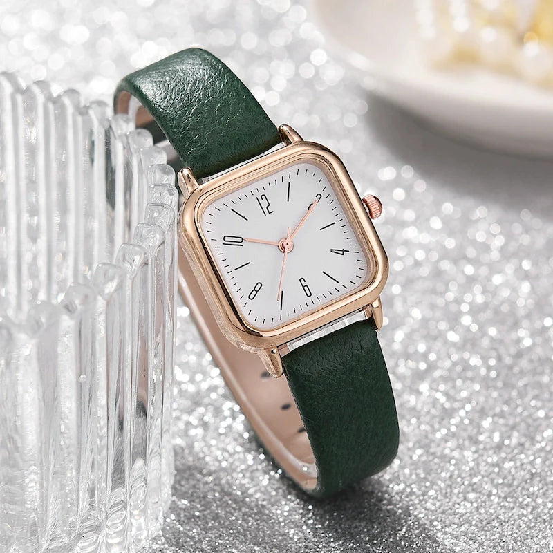 Relógio Feminino Pulseira de Couro Minimal Vanny