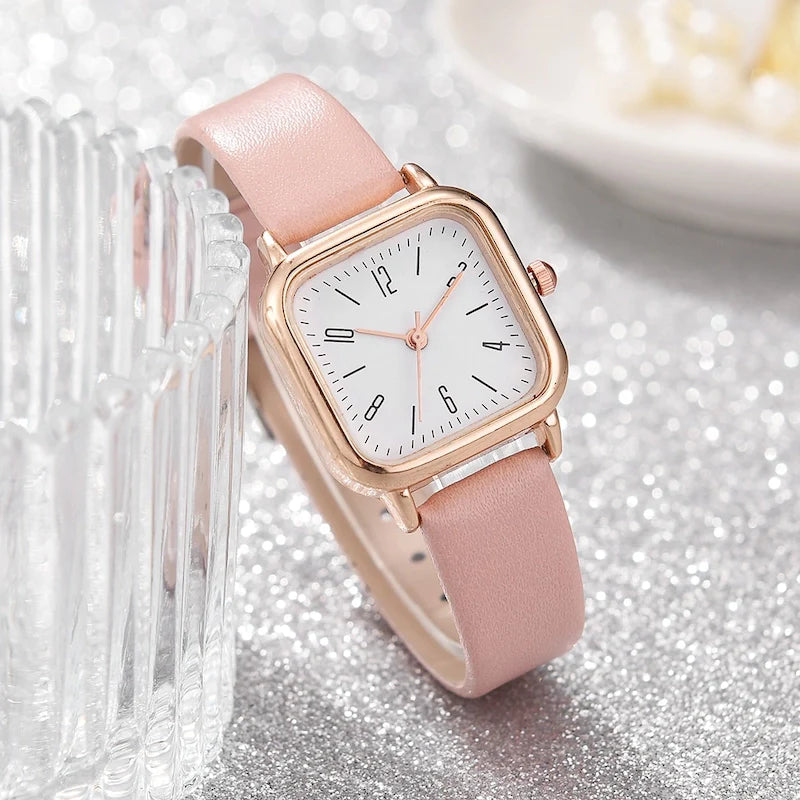Relógio Feminino Pulseira de Couro Minimal Vanny