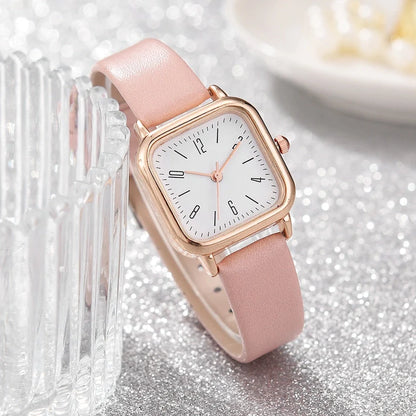 Relógio Feminino Pulseira de Couro Minimal Vanny