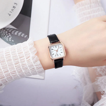 Relógio Feminino Pulseira de Couro Minimal Vanny