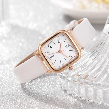 Relógio Feminino Pulseira de Couro Minimal Vanny