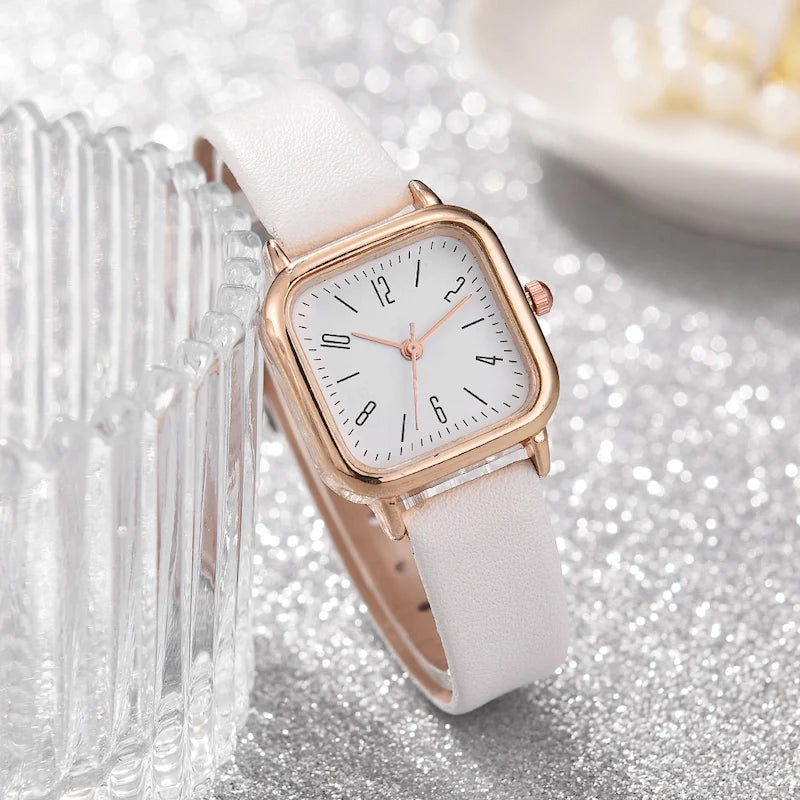 Relógio Feminino Pulseira de Couro Minimal Vanny