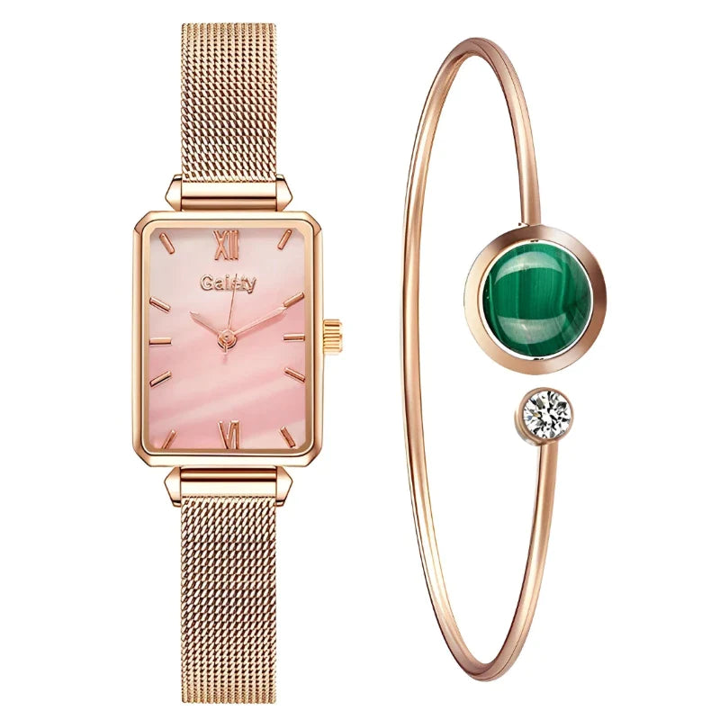 Relógio Minimalista Feminino com Bracelete Vanny