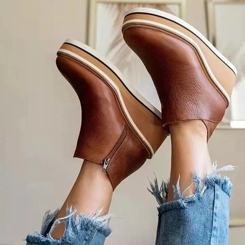 Bota Feminina Cano Curto Anabela Vanny