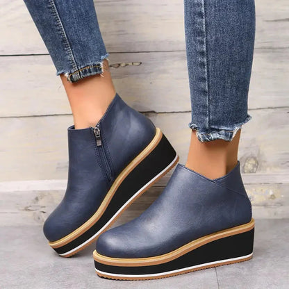 Bota Feminina Cano Curto Anabela Vanny