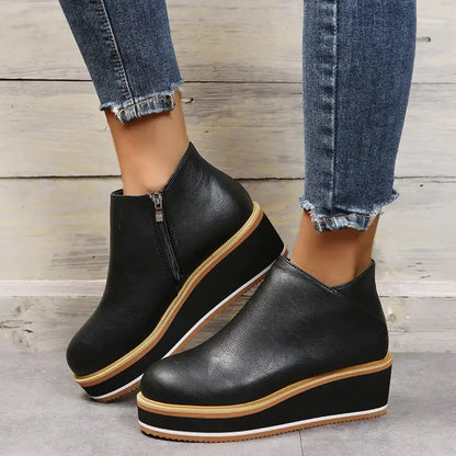 Bota Feminina Cano Curto Anabela Vanny
