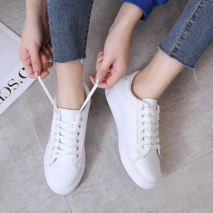 Tênis Casual Couro Branco Feminino Bely Vanny